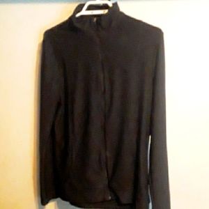 Black Zip-Up Sweater Medium